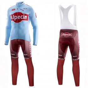Set Fietsshirt Lange Mouw + Lange Koersbroek 2019 Team Katusha Alpecin N001